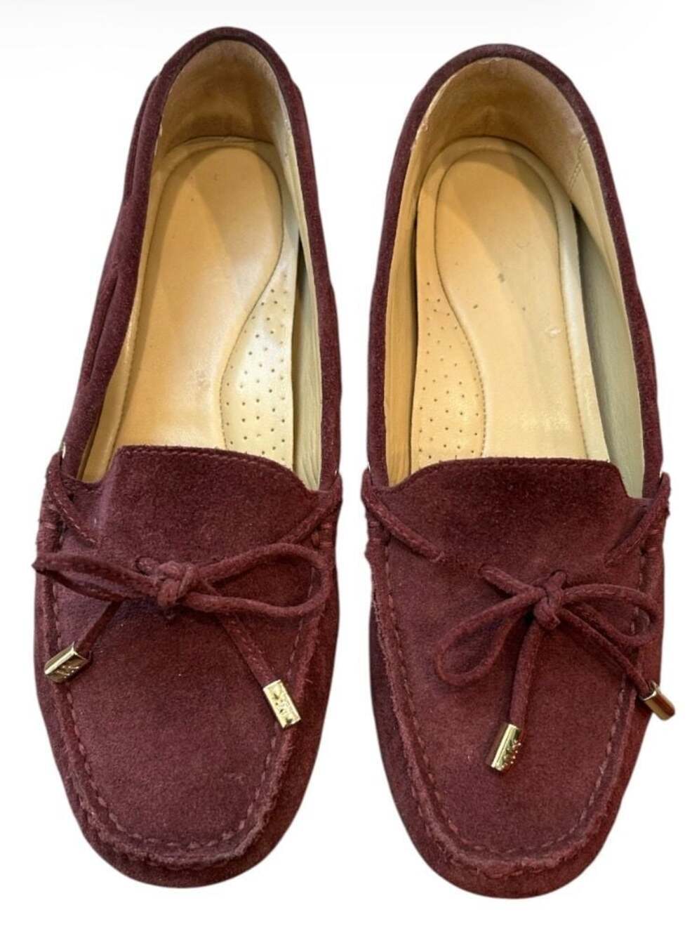 🏷️Michael Kors Sutton Moccasin Loafers Suede Oxblood (Burgundy) Size 8M